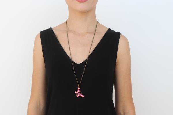 red - Butterfly Dance - Konplott necklace (long)
